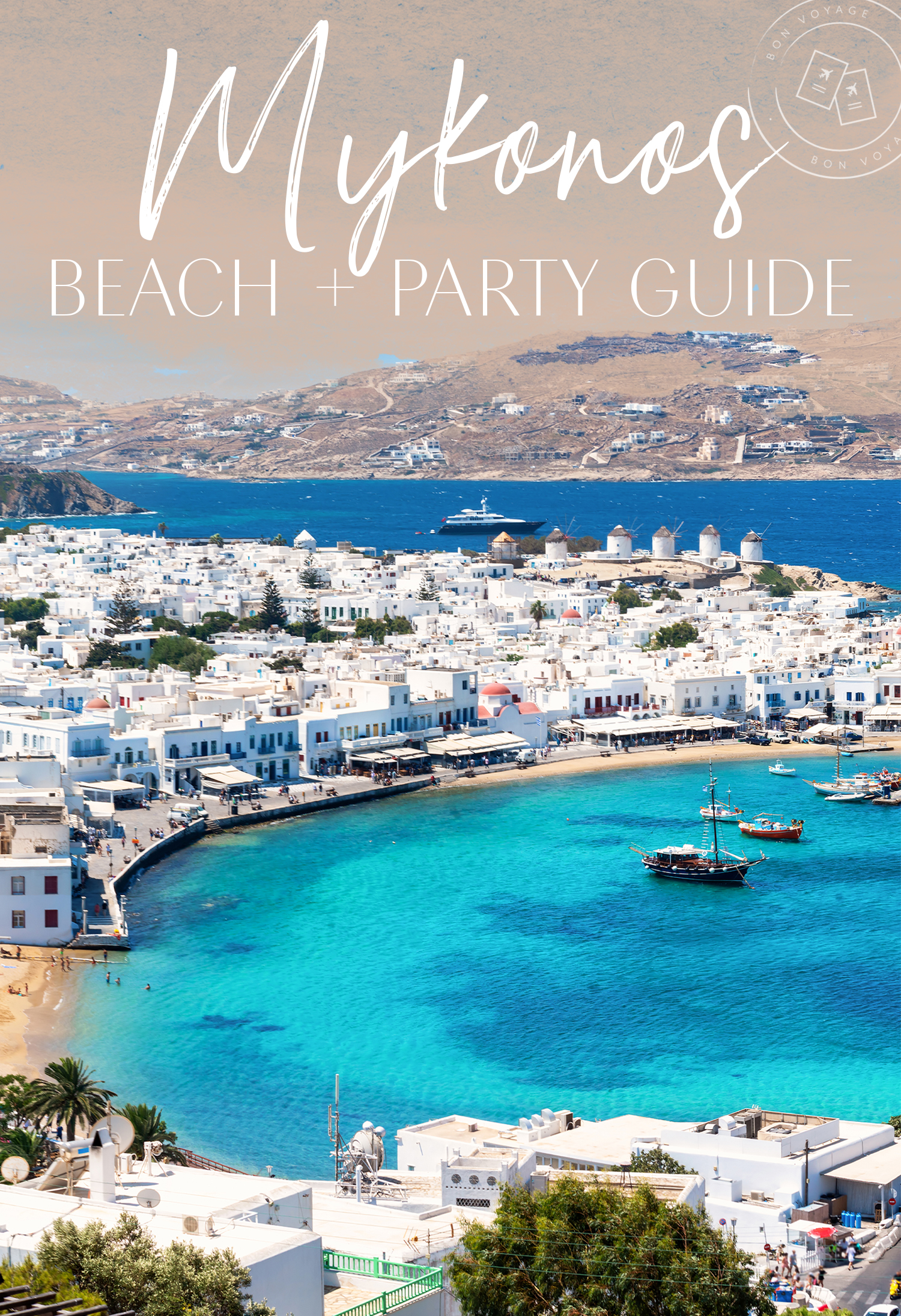 Mykonos Beach and Party Guide • The Blonde Abroad