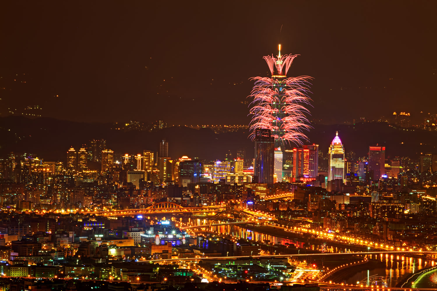 Taipei New Years Fireworks