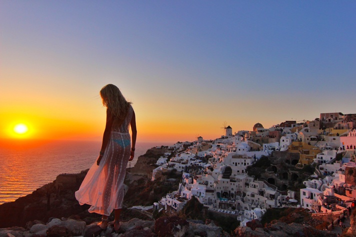 Couples in Santorini