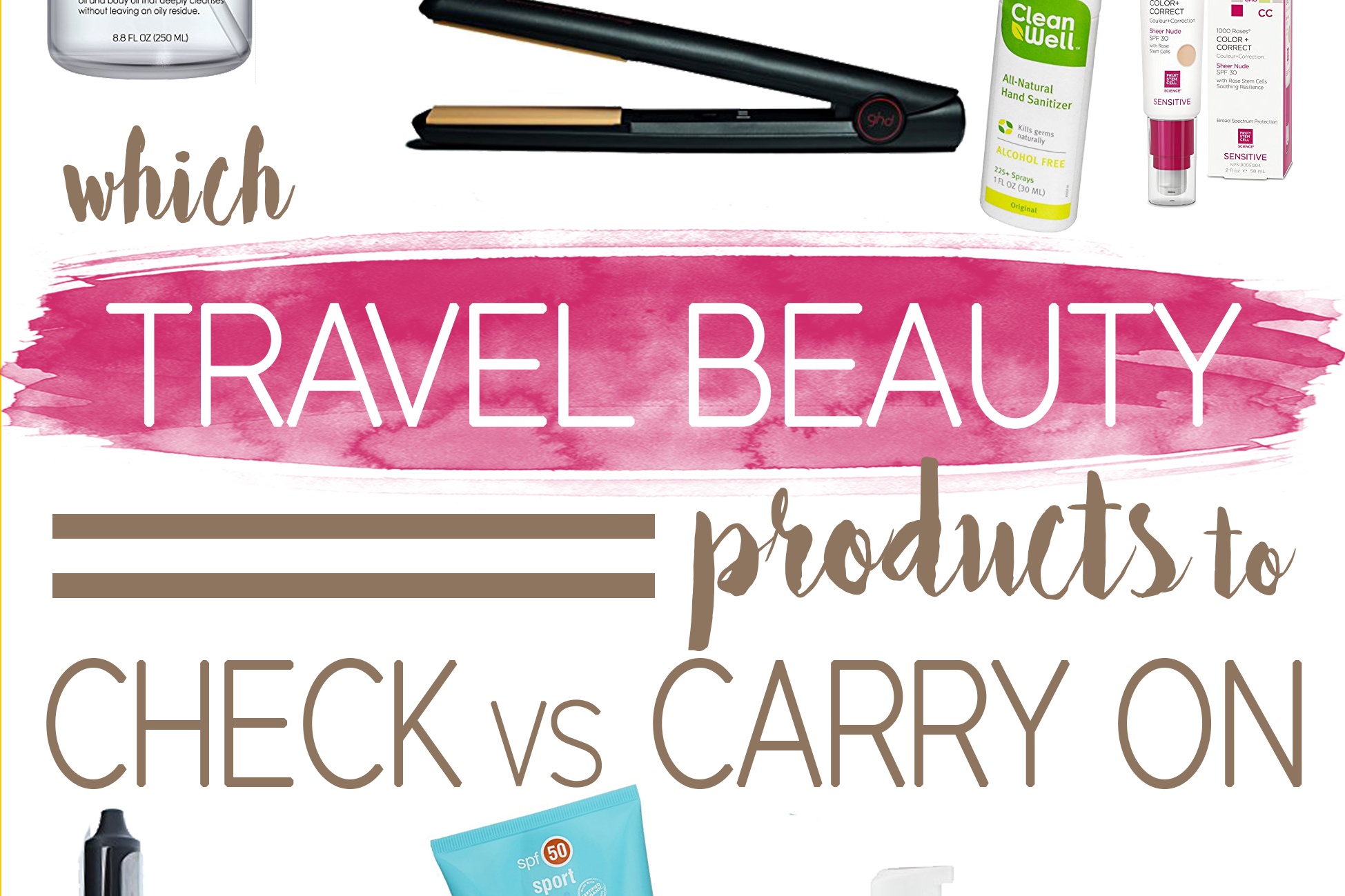 Travel Beauty Products to Check vs Carry On