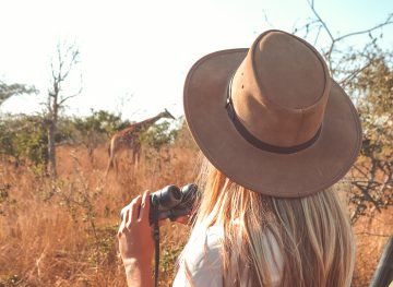 blonde on safari