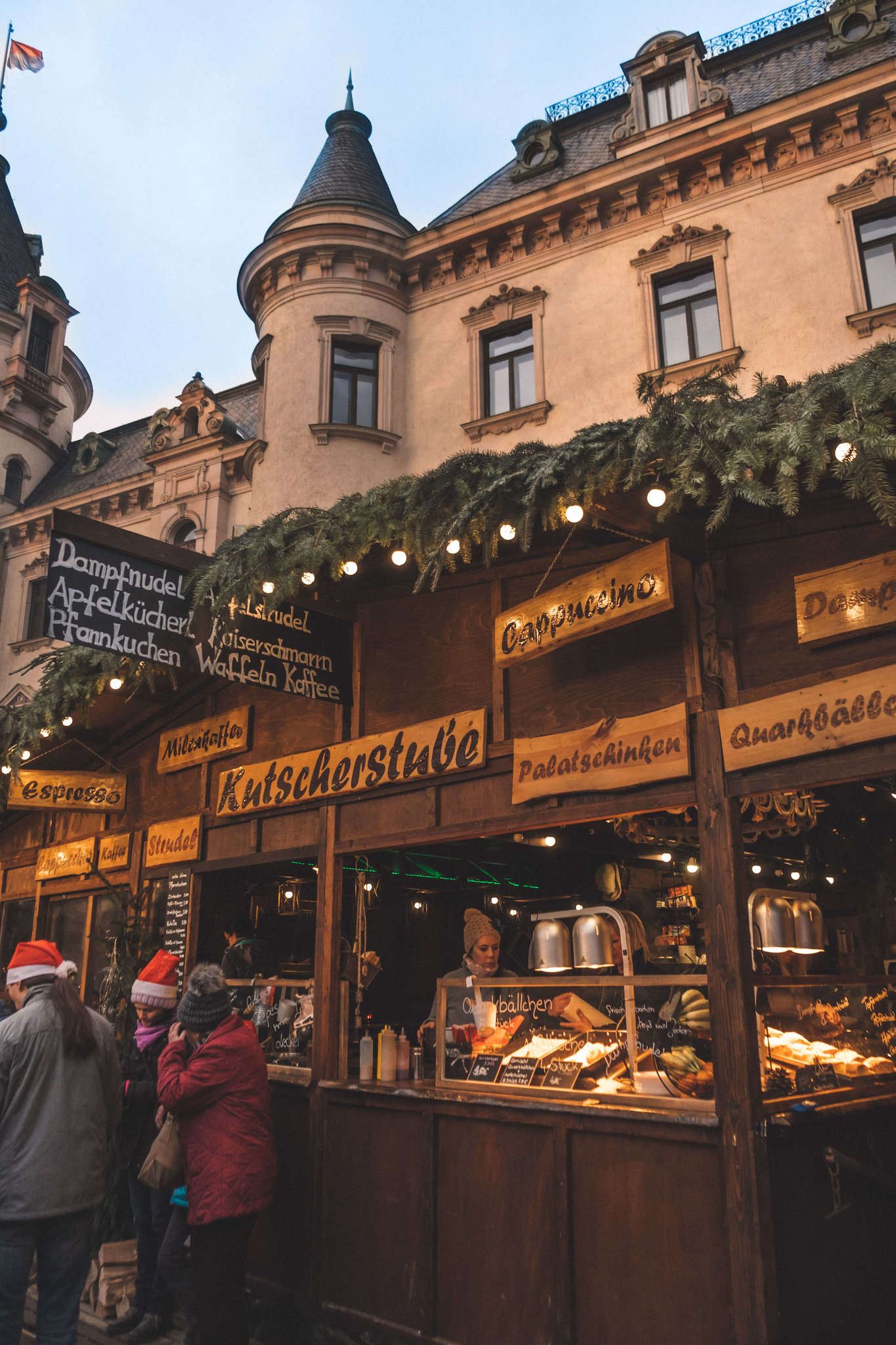 Christmas Market stand in Regensburg, Germany