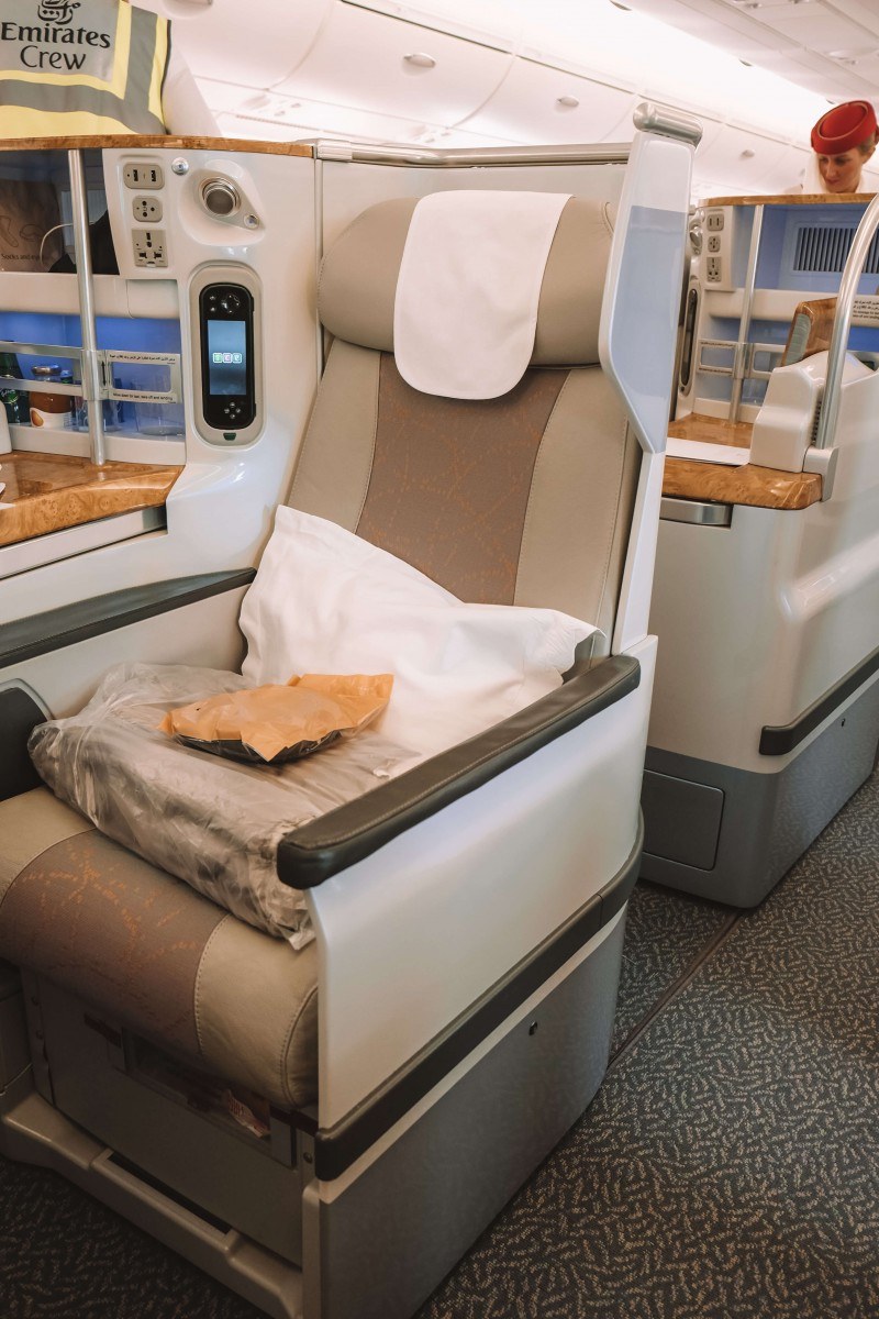 Emirates Business Class Flight from Dubai to Los Angeles • The Blonde