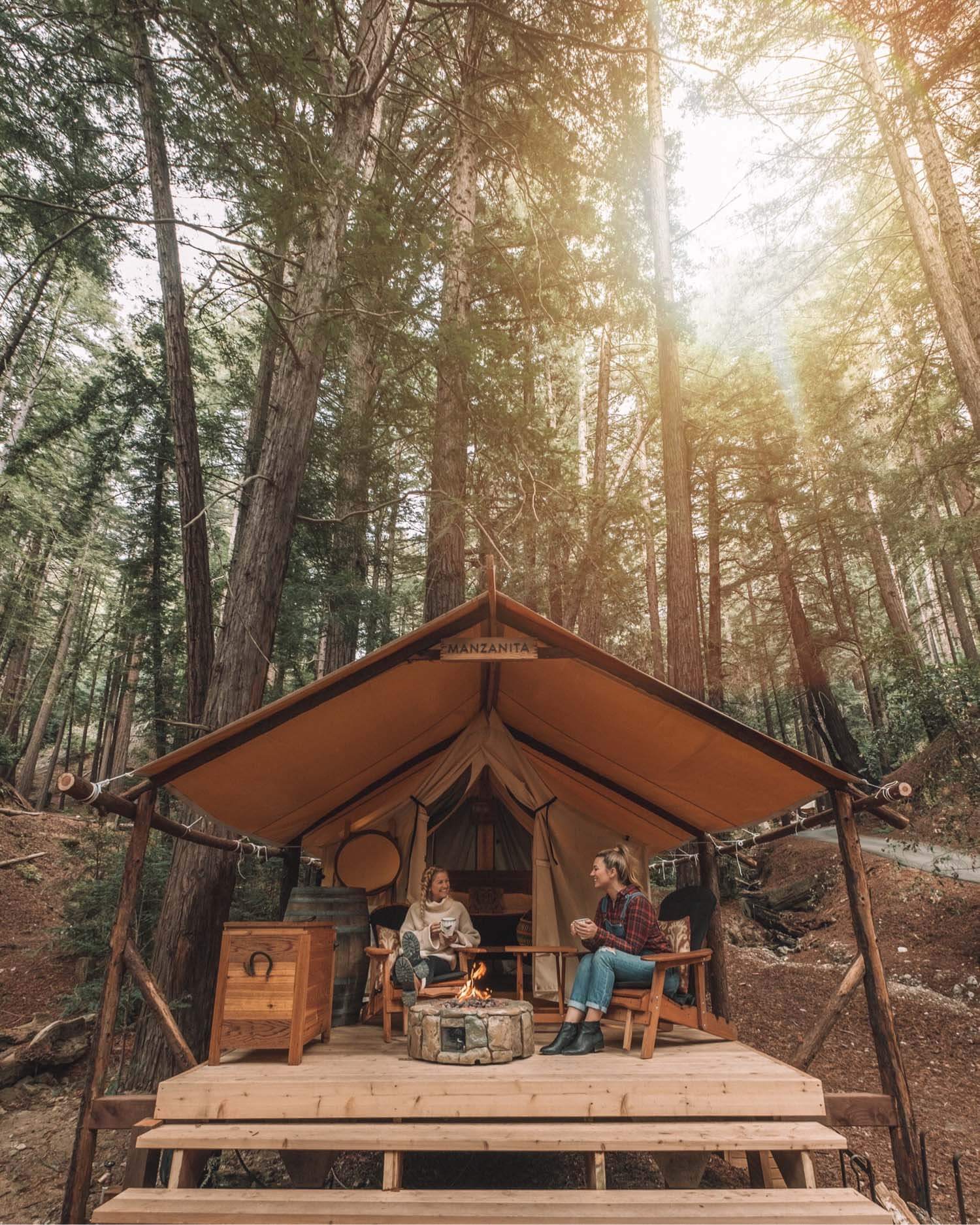 Glamping Tents in Big Sur