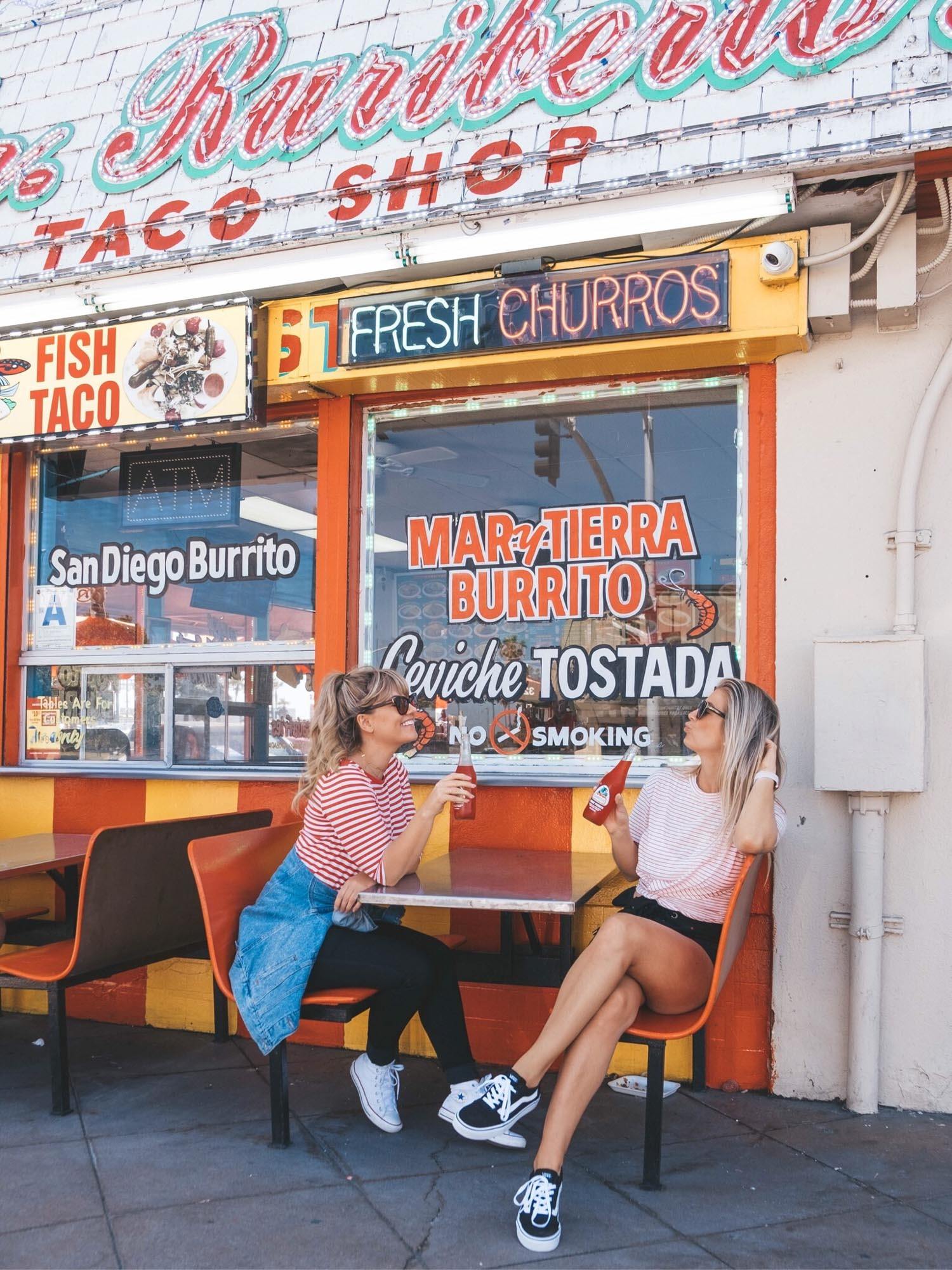 Besties Eating in California