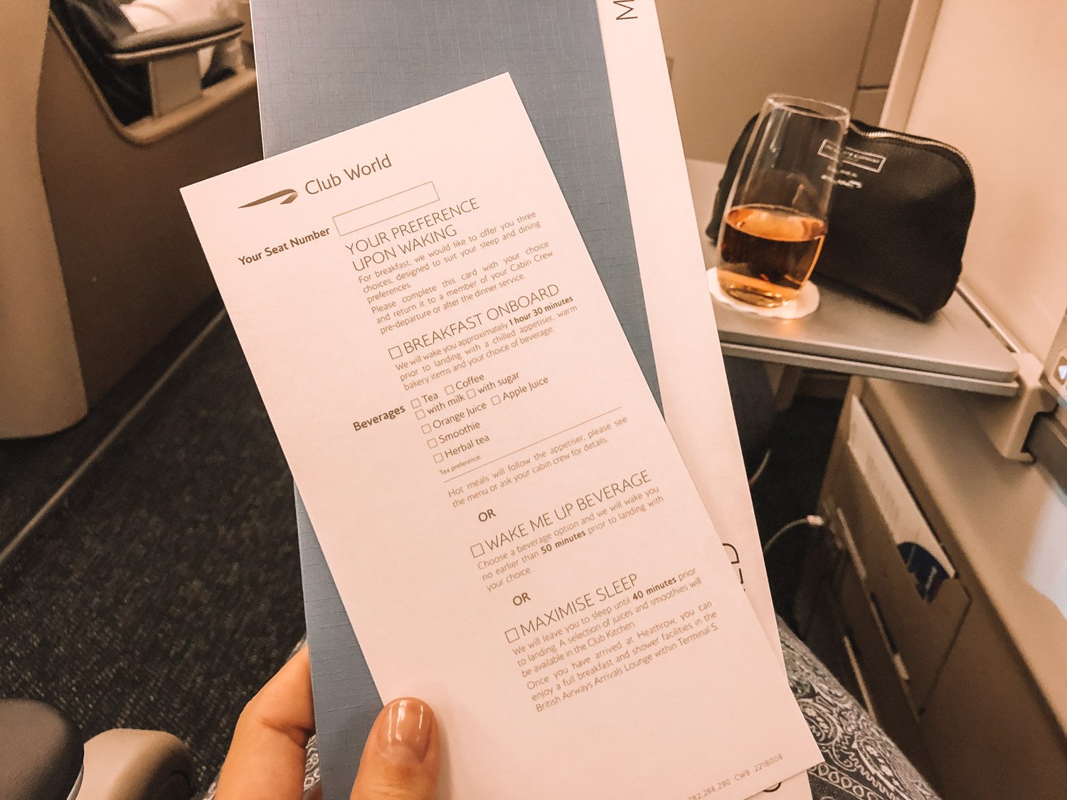 British Airways Club World Business Class from London to San Diego