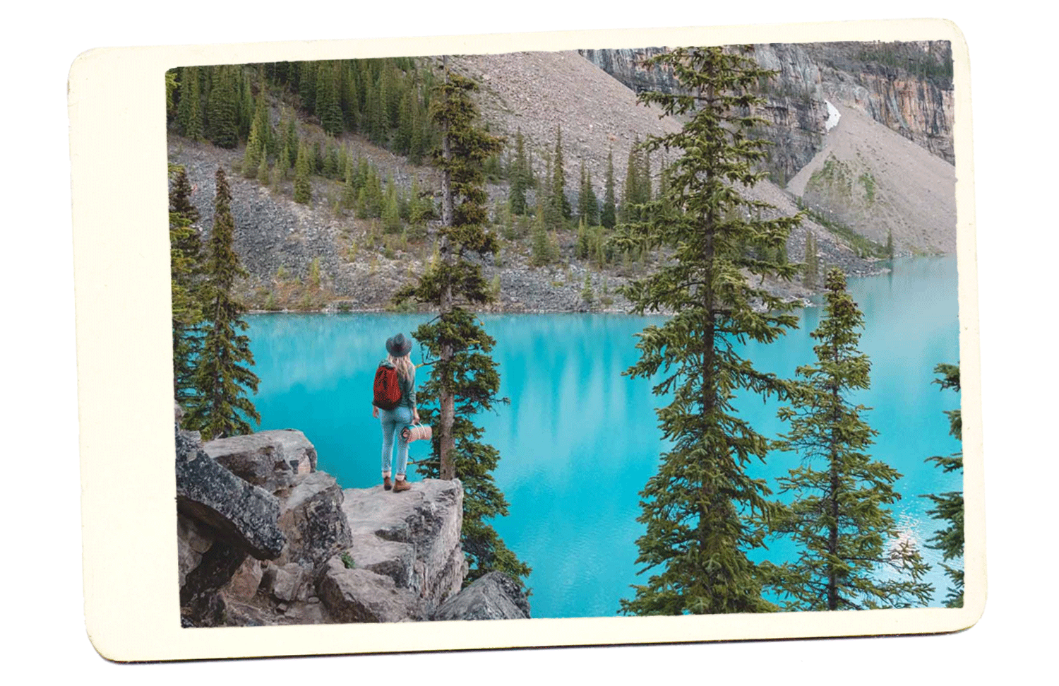 girl in banff national park