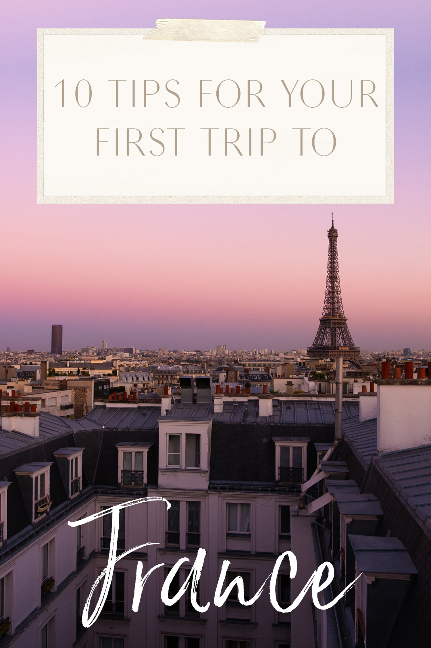 travel tips for france
