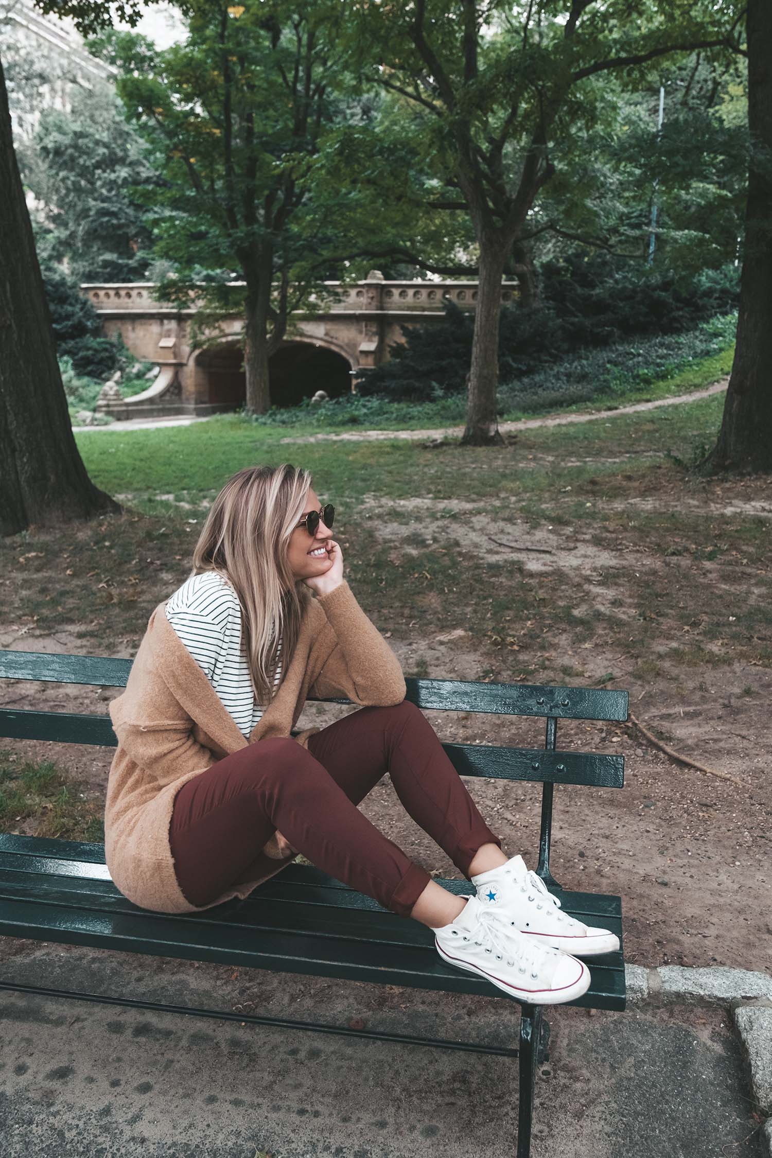 white converse outfit central park new york city