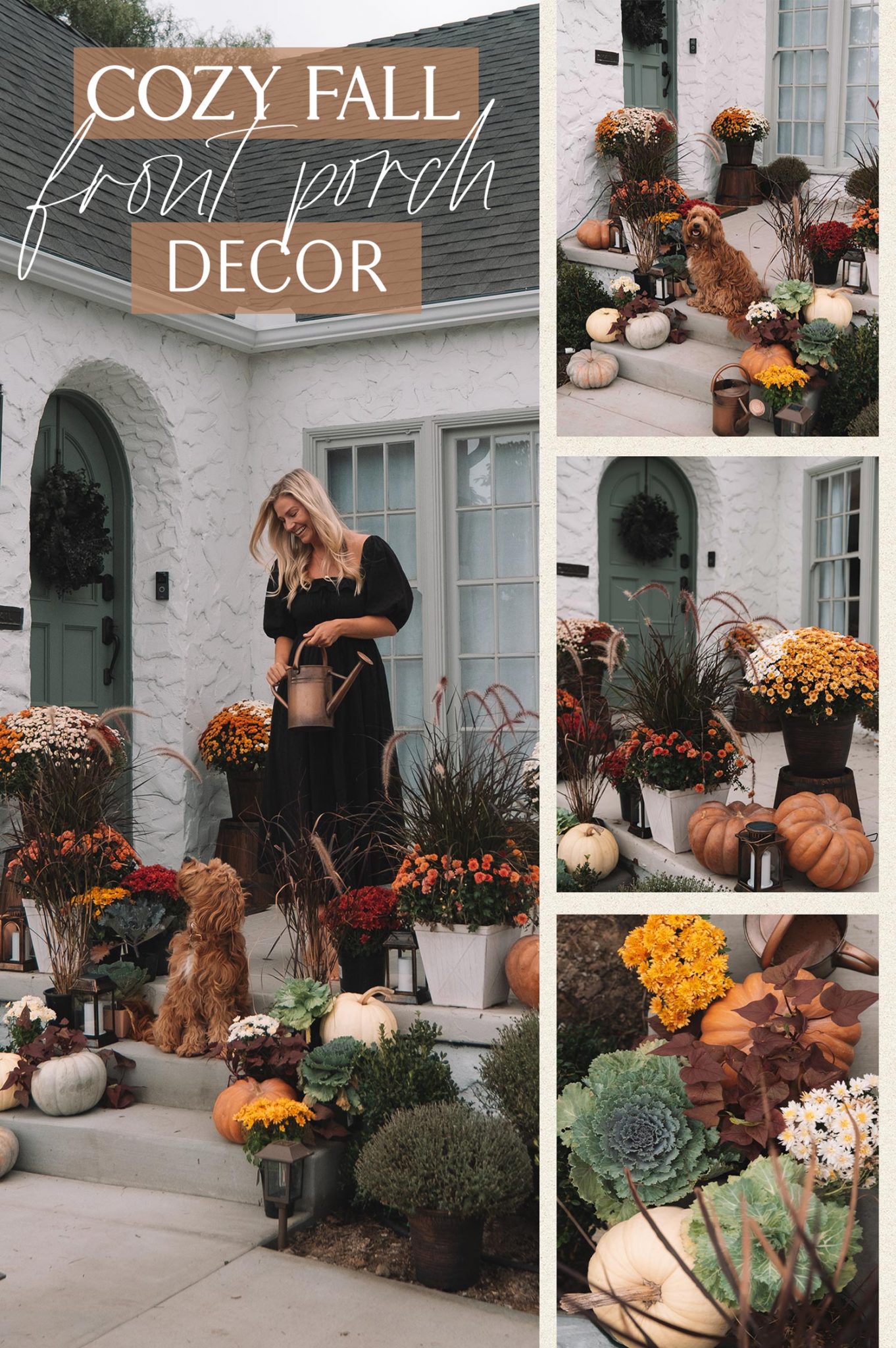 Our Cozy Fall Front Porch Decor • The Blonde Abroad