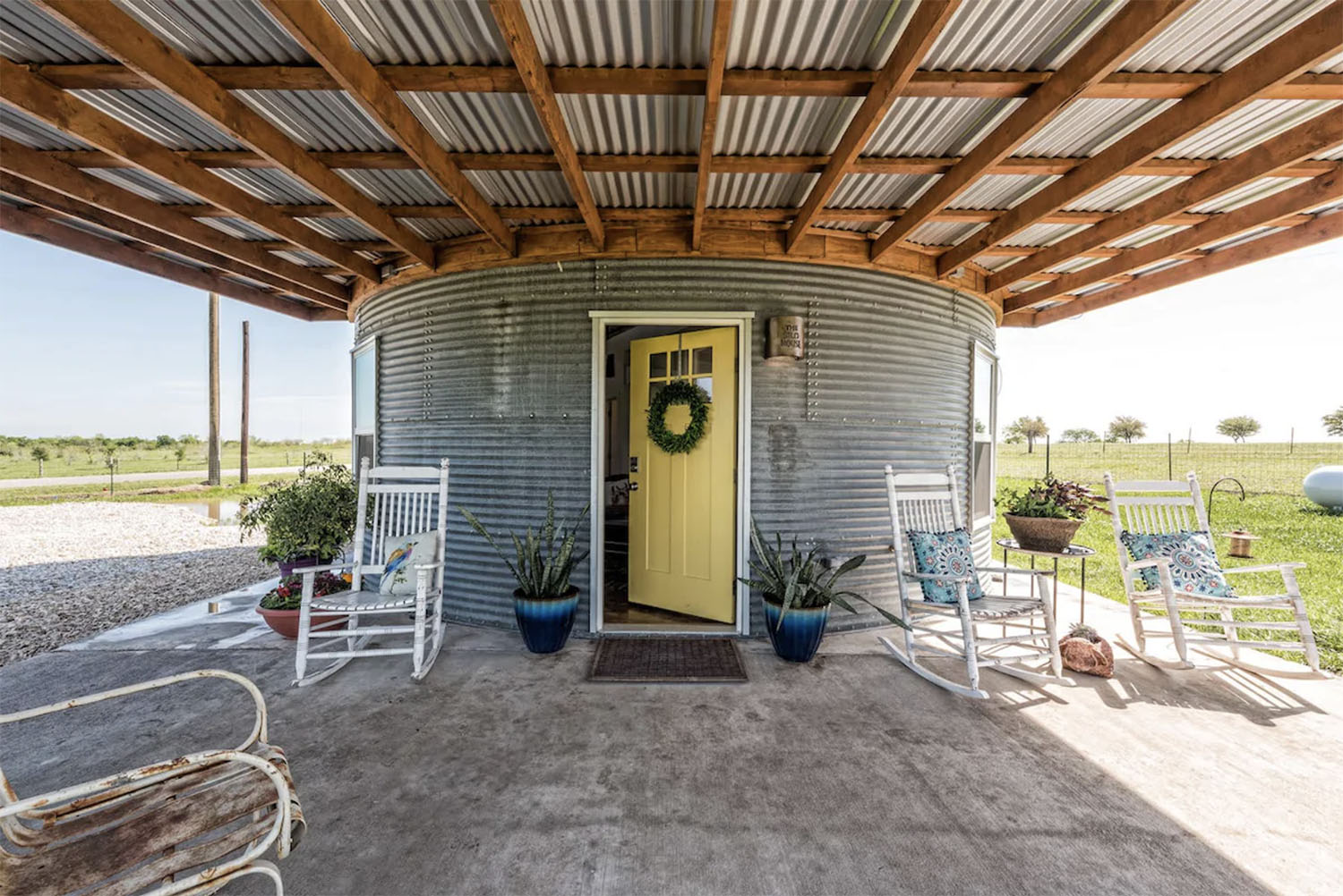 The Silo House At Laughing Llama Farm austin texas airbnb