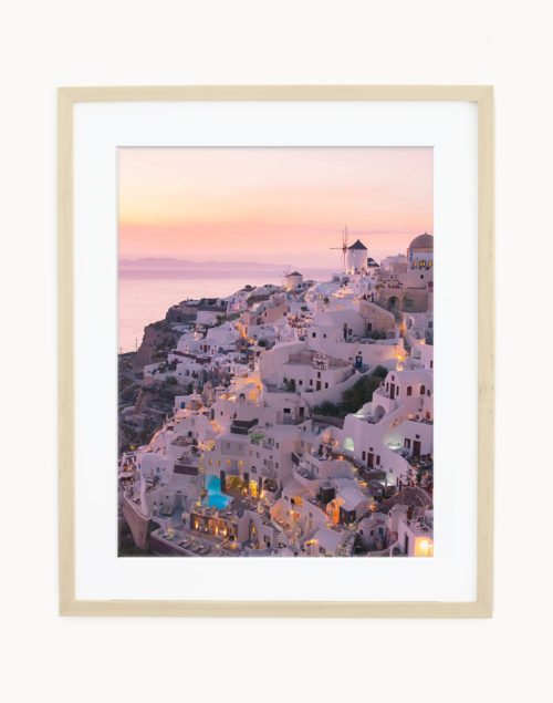 Santorini Sunset Art Print