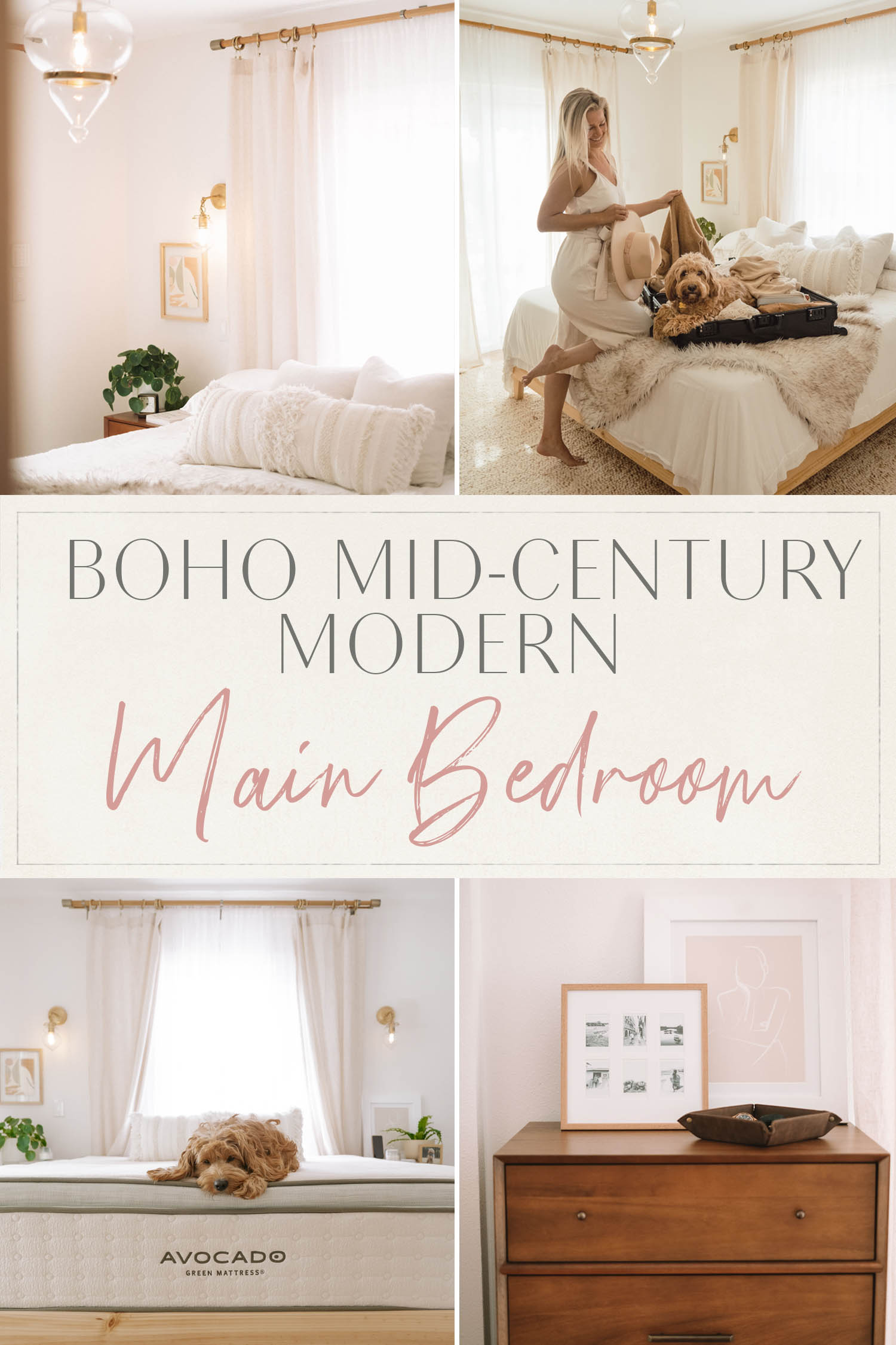 Boho Mid Century Modern Main Bedroom