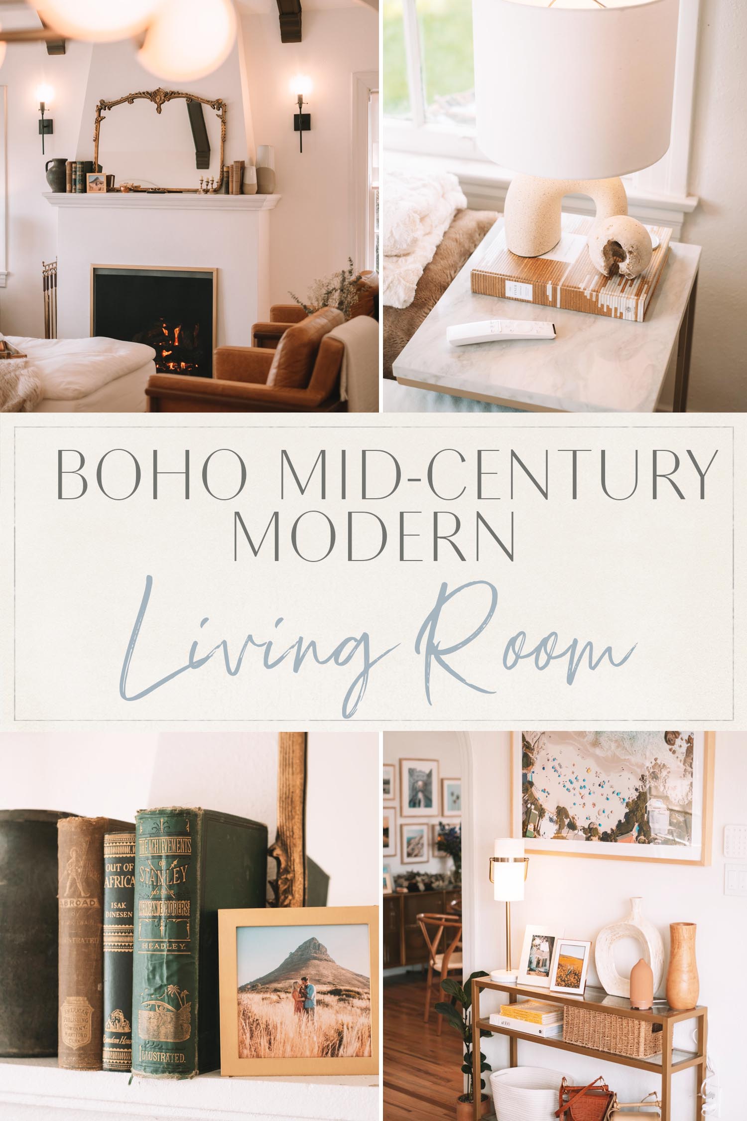 Boho Mid Century Modern Living Room