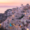 Santorini Sunset Art Print