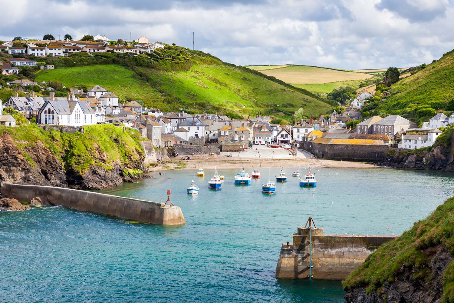 North Cornwall Coast, England UK fishing village