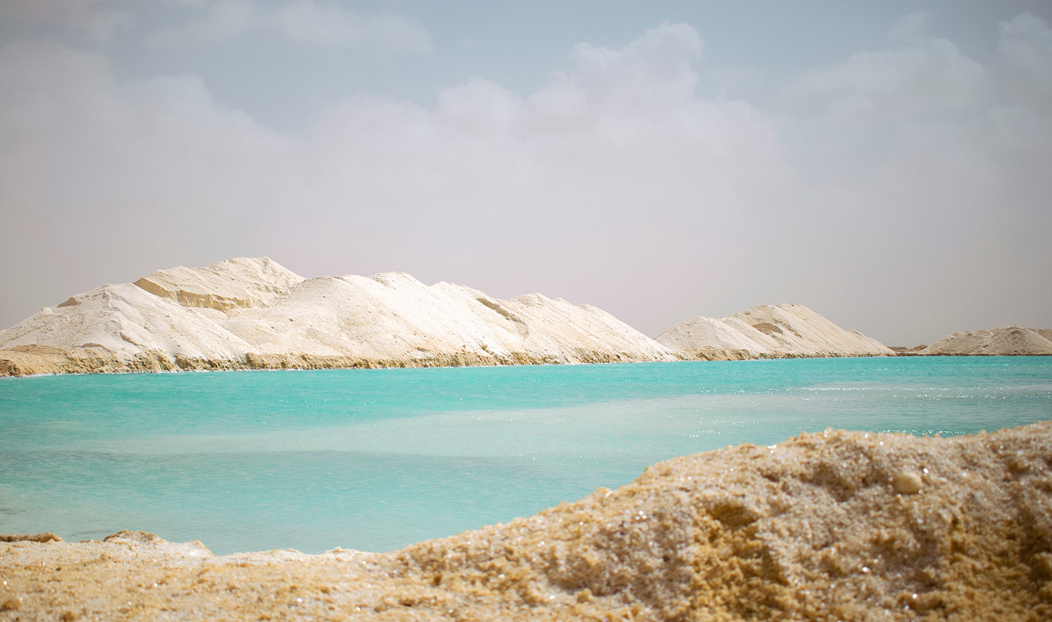 natural salt lake in siwa oasis