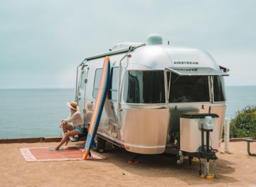 RVshare Trip California Beach airstream